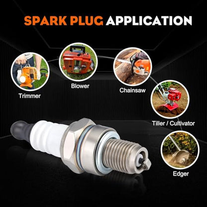 Hipa CMR6H Spark Plug for NGK 3365 Stihl BR600 FS40 FS40C FS56 FS56RC FS90 FS90R FS100 FS110 Trimmer Chainsaw (4 Pack) - size: CMR6H 4pack