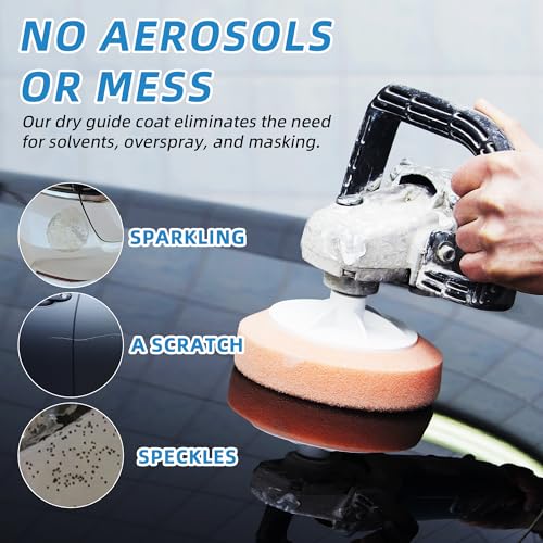 Calvana 7 oz Black Dry Guide Coat Powder for Auto Body Sanding, Highlights Scratches, Pinholes & Low Spots, Moisture-Resistant Cap, Wet & Dry Sanding Compatible