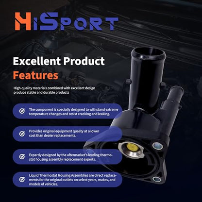 HiSport 902-5138 Engine Coolant Thermostat Housing Assembly