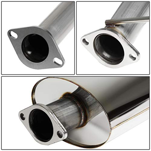 Auto Dynasty 4" Slant Catback Exhaust Tip System For 2006-2008 Mitsubishi