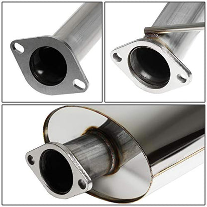 Auto Dynasty 4" Slant Catback Exhaust Tip System For 2006-2008 Mitsubishi