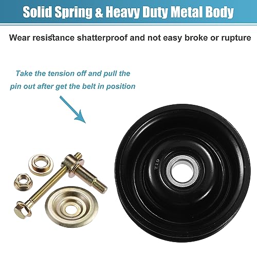 uxcell Drive Belt Tensioner Assembly Accessory Idler Pulley No.8844026100 for Toyota T100 95-98 Black Metal