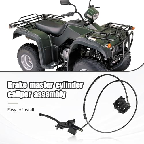 Left Hydraulic Brake Master Cylinder Caliper Assembly, ATV Mini Bike Brake Assembly Kit, Replacement for Kazuma 125cc ATV Replacement for ARMY 125cc 4t ATV