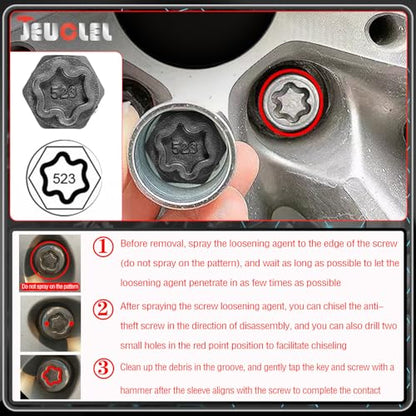 22PCS Wheel Locking Nut Key Kit Compatible with VW VAG Volkswagen - size: Kit 22 pieces