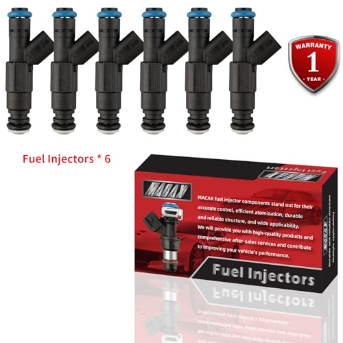 Set of 6 Fuel Injectors 0280155784 62243 812-12123 832-11160 Replacement - size: 0280155784