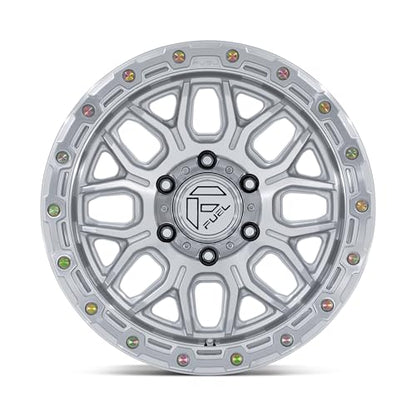 FUEL OFF-ROAD SURGE 17X9 6X135 5.04 1mm GLOSS SILVER W/MACHINED FACE - FC881SD17906301 - color: GLOSS SILVER W/ MACHINED FACE, size: 17X9, 6X135, 5.04, 1mm