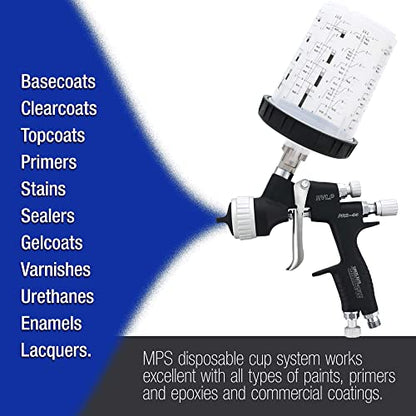 Master Paint System MPS, 4 Pack Set of Large Size 27 Ounce (800ml) - size: 27 Ounce Hard Cup Set