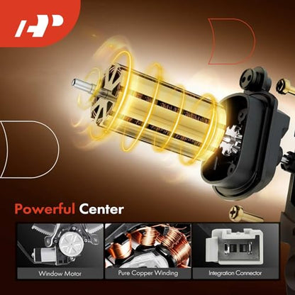 A-Premium Front Driver Side Power Window Regulator with Motor (2-Pin) - style: Front Driver (LH)