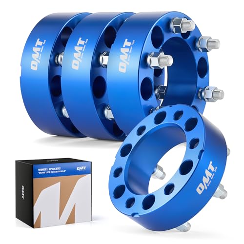 OMT 6x5.5 Wheel Spacers with 108mm Center Hub Bore, Set of 4 - color: Blue, size: 6x5.5"