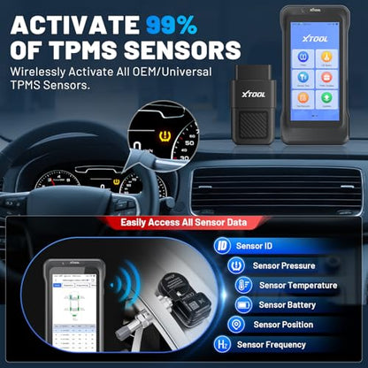 XTOOL TP300 TPMS Programming Tool, Engine ABS SRS Transmission OBD2 Scanner
