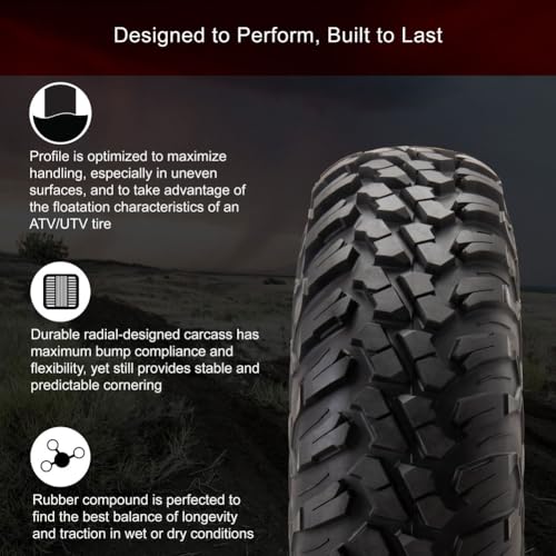 Tusk TERRABITE Heavy Duty 8-Ply Radial UTV/ATV Tires (27x9-14) - size: 27x9-14