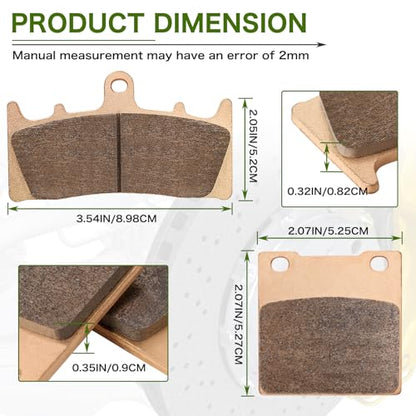 Sintered Front and Rear Brake Pads For Suzuki Hayabusa GSX1300 1999-2007 - style: Sintered Metal