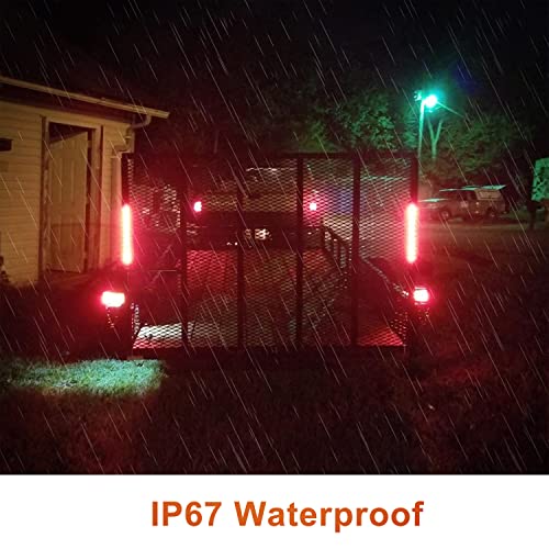 Partswcgg 12V Trailer Led Lights Tail Kit Submersible w/25FT Wiring Harness