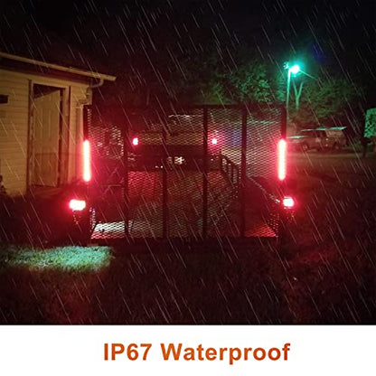 Partswcgg 12V Trailer Led Lights Tail Kit Submersible w/25FT Wiring Harness