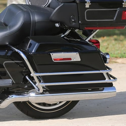 TCMT Vivid Black 5" Stretched Saddlebags 6X9 Speaker Lid Fits For Harley Touring Models CVO Road Glide Road King Street Glide Electra Glide Ultra Classic 1994-2013 - color: Vivid Black Chrome Latches(6x9 Speaker Lid)