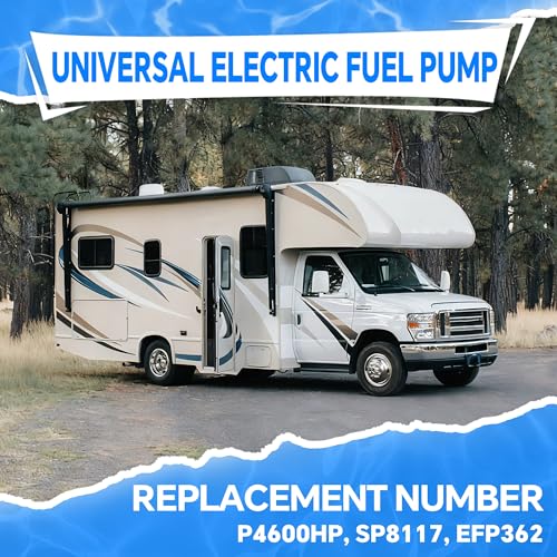 P4600HP Inline Universal Electric Fuel Pump Compatible with Ethanol/Methanol/Diesel/Gasoline Suitable for Agricultural, Industrial, Marine, RV