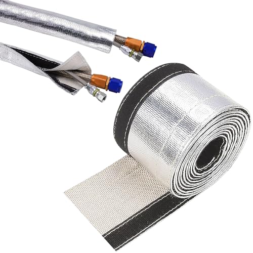 NEZUIBAN Heat Shroud Sleeve, 1" x 10FT Hose & Cable Heat Shield Sleeve - size: 1"I.D.x 10FT