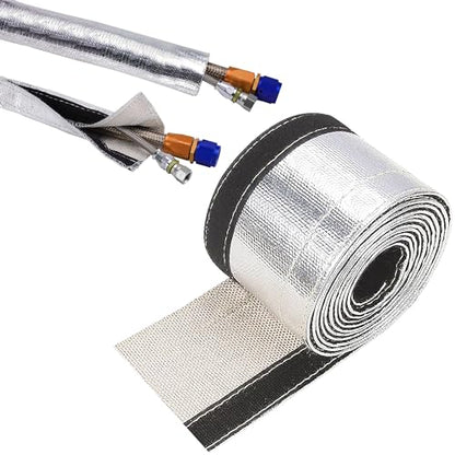 Heat Shroud Sleeve, 1/2" x 10FT Fuel Line & Wire Heat Shield Sleeve - size: 1/2"I.D.x 10FT
