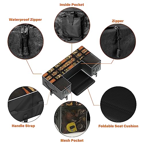 SUNPIE ATV Soft Cargo Bags with Seats Cushion Pad with Upgrade Zipper - color: Camo