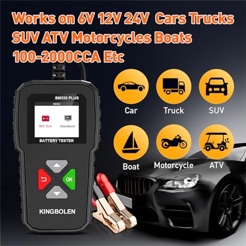 KINGBOLEN BM550 Plus Car Battery Tester - style: BM550 PLUS battery tester