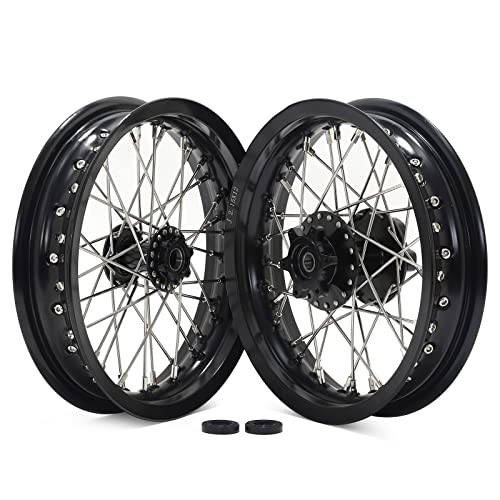 TOFR 12"x2.15" Front Rear Wheels Rims Hubs for Talaria Sting Talaria XXX - color: Black, size: 12" 12" Front Rear