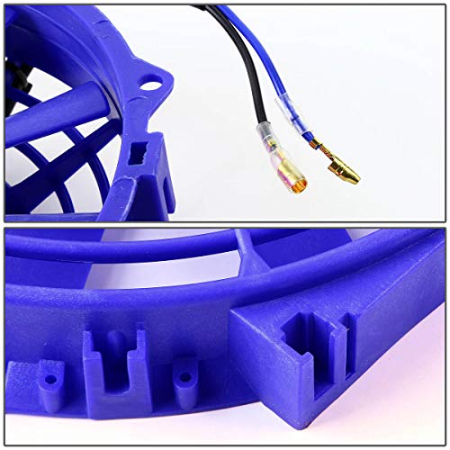 Auto Dynasty 2Pc 10" Universal 12V Electric Radiator Cooling Fan Kit, Blue - color: Blue, size: 10 Inch No Thermostat Wiring Switch Relay Kit