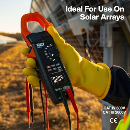 Klein Tools CL910 Digital Clamp Meter, 2000A AC/DC Auto Ranging & Worklight - size: 2000V/2000A