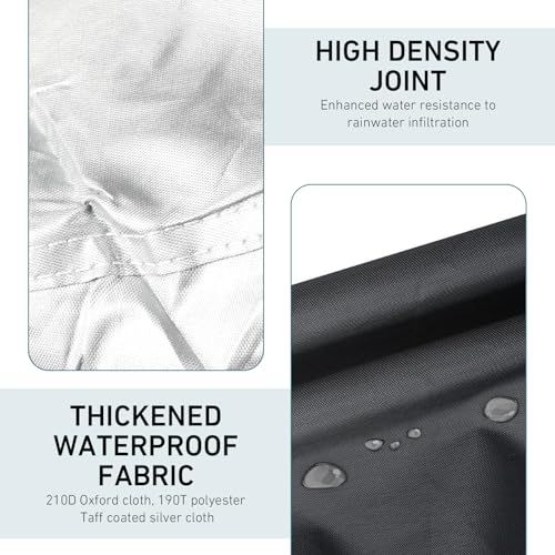 Bike Cover Waterproof Outdoor, Motorcycle Cover, 190T Polyester Waterproof Protect from Rain Dust UV, All-Season Protection Vehicle Shield, Motorbike Shield with Lock-Holes & Storage Bag