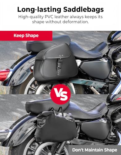KEMIMOTO Motorcycle Saddlebags with Buckles, 16L Waterproof