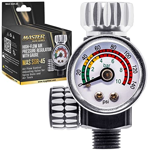 Master Airbrush Elite Series High Flow Spray Gun Air Pressure Regulator
