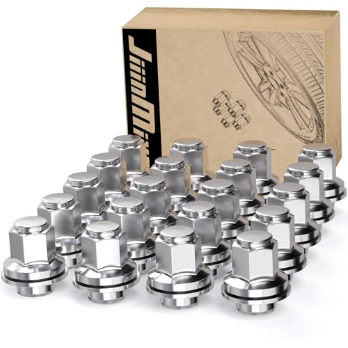 JiiinMiiin M12x1.5 OEM Factory Style Chrome Lug Nuts with Mag Seat, 20pcs - color: Chrome, size: M12x1.5, style: 20pcs - 1.46" tall