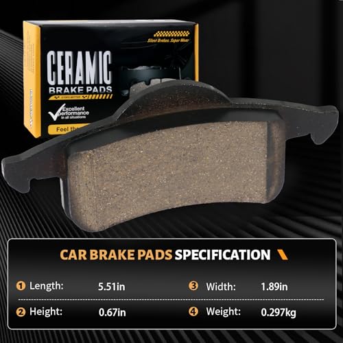 D791 Rear Ceramic Brake Pads Kit Fit For Jeep Grand Cherokee 1999-2004 - style: HZ791