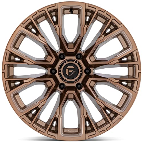 17x9 Fuel D850 Rebar Platinum Bronze Milled Wheel 6x5.5 (-12mm) - color: PLATINUM BRONZE MILLED, size: 17X9,6X5.5,-12mm