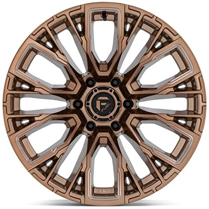 17x9 Fuel D850 Rebar Platinum Bronze Milled Wheel 6x5.5 (-12mm) - color: PLATINUM BRONZE MILLED, size: 17X9,6X5.5,-12mm