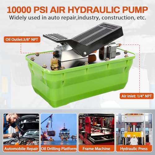 Air Hydraulic Pump 10000PSI Foot Operated Bushing