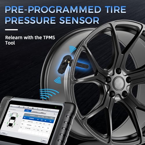 Sorghum Tire Pressure Monitoring System - Pre-Programmed TPMS Sensors 433MHz Compatible with 2008-2021 Jeep Dodge Chrysler Ram Fiat Alfa Romeo Replace# 56029398AA 56029398AB Set of 4 - color: Matte Black-56029398AB