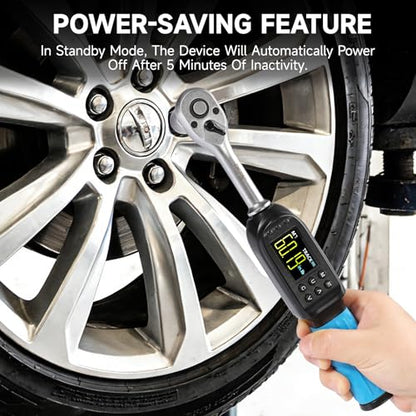 DISEN 3/8" Digital Torque Wrench Set 5-135 N.m 8 Presets 500 Memory - size: 3/8-inch