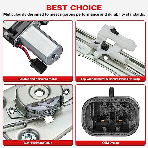 BDFHYK 751-649 Power Window Regulator with Motor Front Right Passenger Side for Fiat 500 2012-2019| 52060971, 51876269, 68070267AC | 2012 2013 2014 2015 2016 2017 2018 2019 12 13 14 15 16 17 18 19 - size: Front Right
