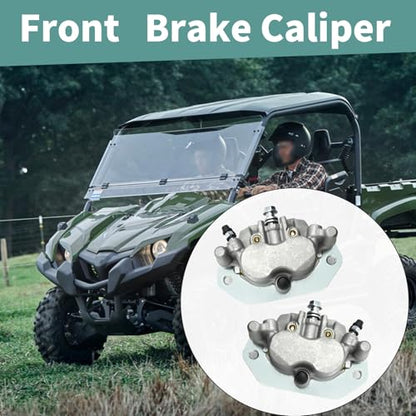 Front Brake Caliper Replacement for Yamaha Viking 700 2014-2022 Replacement for Wolverine X2 X4 700 850 2014-2022, Replaces 1XD-2580U-00-00 2PG-2580T-00-00 2PG-2580U-00-00