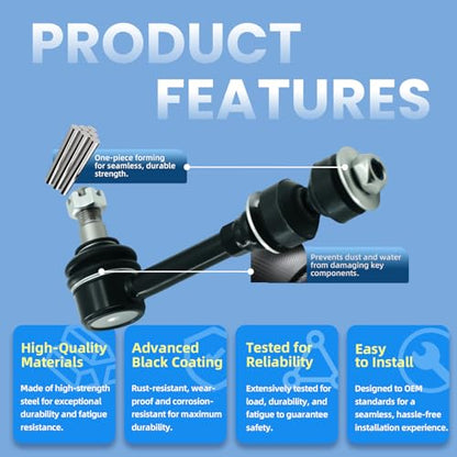 K7280 2Pcs Front Sway Stabiliser Bar End Link Compatible With Dodge 1995 1996 1997 1997 1998 1999 Ram 1500/2500/3500 4WD Replacement Suspension Kit - size: K7280 X2