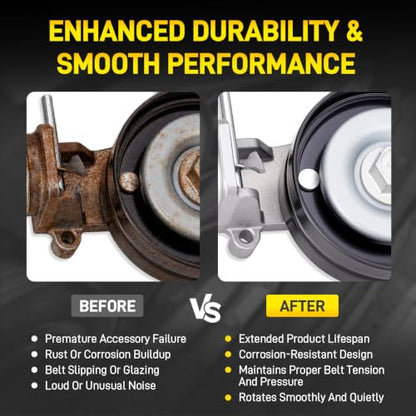 Belt Tensioner Assembly With Pulley & Serpentine Belt #55565236