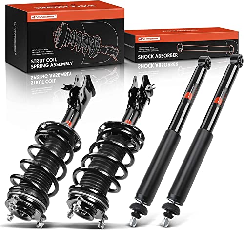 A-Premium Front Complete Struts with Coil Springs and Rear Shock Absorbers