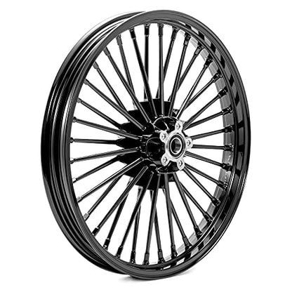 TOFR 19x2.5 18x3.5 Fat Spoke Black Wheels For Harley Sportster XL883N 10-22 - size: Front:19x2.5 Rear:18x3.5