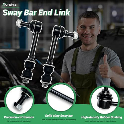2PCS Rear Stabilizer Sway Bar End Links Fit for Pontiac 2008-2009 Torrent, for Chevy 2008-2009 Equinox, 2010-2017 Equinox, for GMC 2010 2011 2012 2013 2014 2015 2016 2017 Terrain ‎‎K750427 - size: K750427 X2
