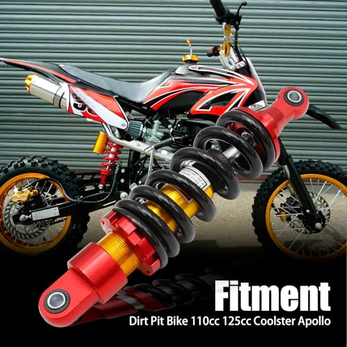 285mm Adjustable Motorcycle Rear Shock Absorber, 11.2" Shock Absorber Suspension, Replacement for Honda Yamaha Apollo Stomp WPB Bucci Orion M2R Lucky 50cc 70cc 90cc 110cc 125cc 150cc - size: 285mm