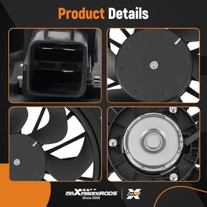maXpeedingrods Engine Radiator Cooling Fan Assembly for Jeep Wrangler JK V6 3.8L 2007-2011 - size: 68039594AA