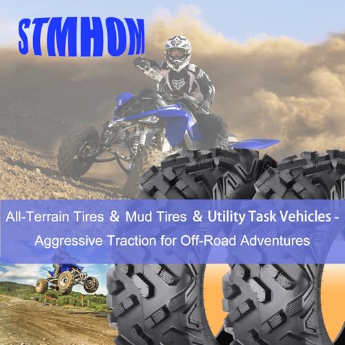 Set of 2 ATV Tires 25x10-12 All Terrain Tire, 25x10-12 Atv Tire 6PR Sand Mud Off-Road Tires, Tubeless - size: 25x10-12 6PR