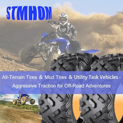 ATV Tires 25x8-12 Set of 2 ATV Tires All Terrain Tires, 25x8-12 6PR Sand Mud Off-Road Tires, Tubeless - size: 25x8-12