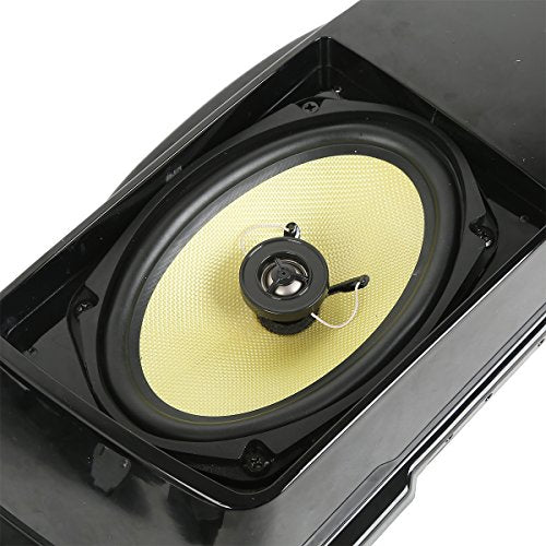 XMT-MOTO Saddlebags Lid with 6"x 9" Speakers Fit for Harley Touring - style: Black Single 6x9 Speaker Saddlebag Lids (93-13)