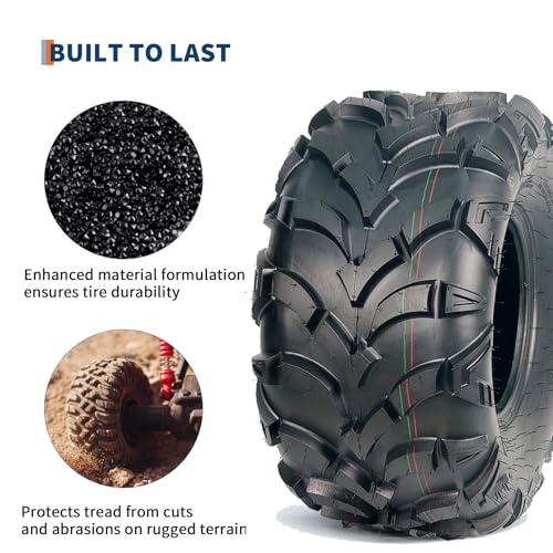 Garvee Pack of 2 ATV UTV Tires 22x10-9 Tubeless - size: AT22X10-9, style: Pattern D